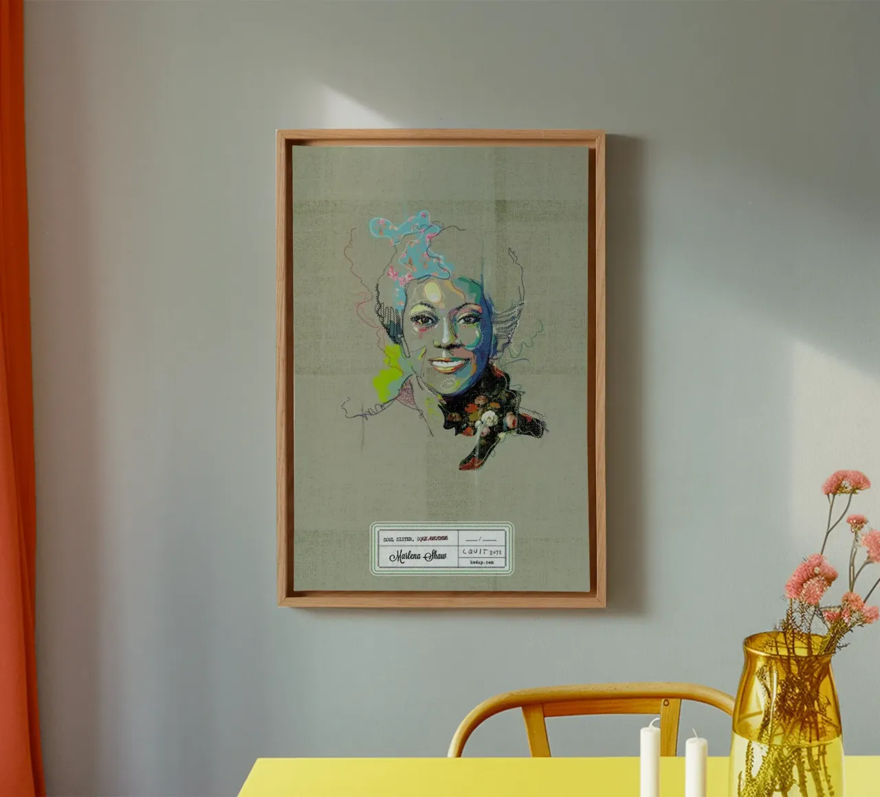 Marlena Portrait tela con Cornice a cassetta da Carlos Quitério