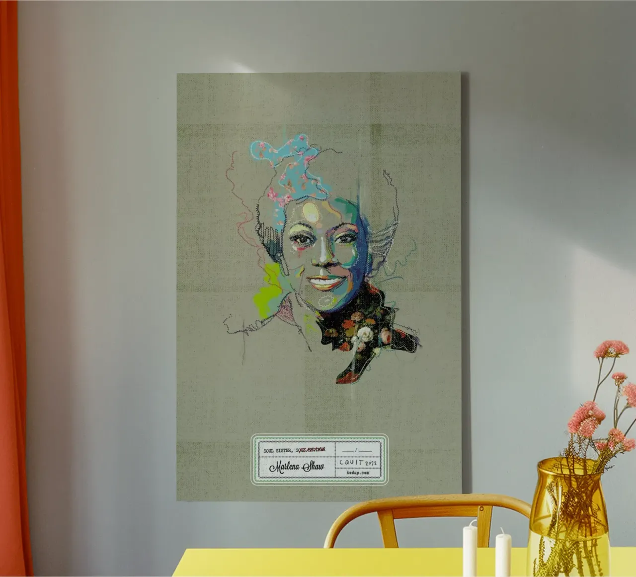 Marlena Portrait tela con Cornice a cassetta da Carlos Quitério