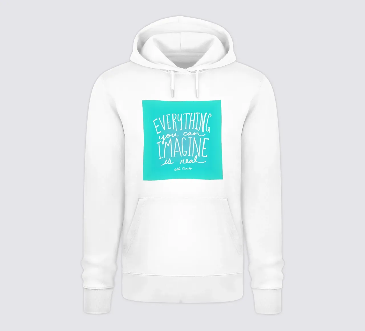 Imagine - Teal felpa con cappuccio da Leah Flores