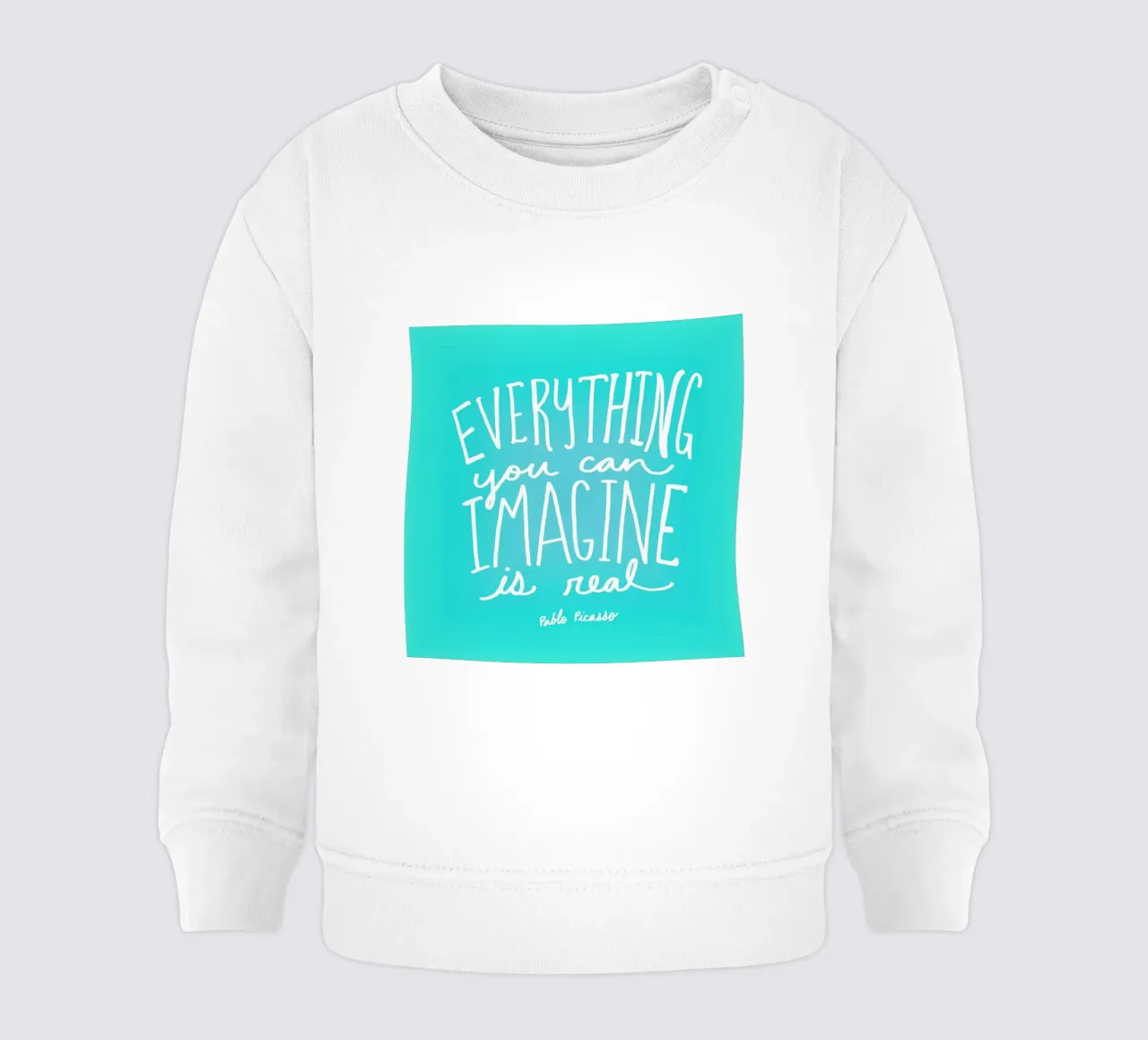 Imagine - Teal felpa neonato da Leah Flores