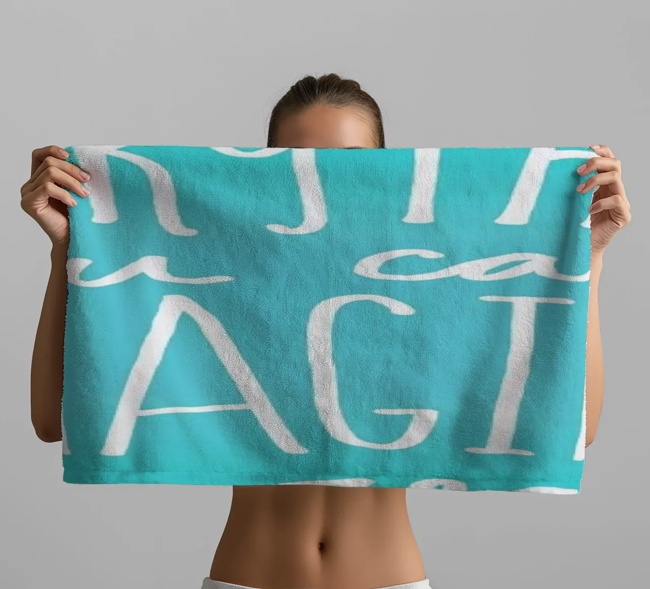 Imagine - Teal asciugamano da bagno da Leah Flores