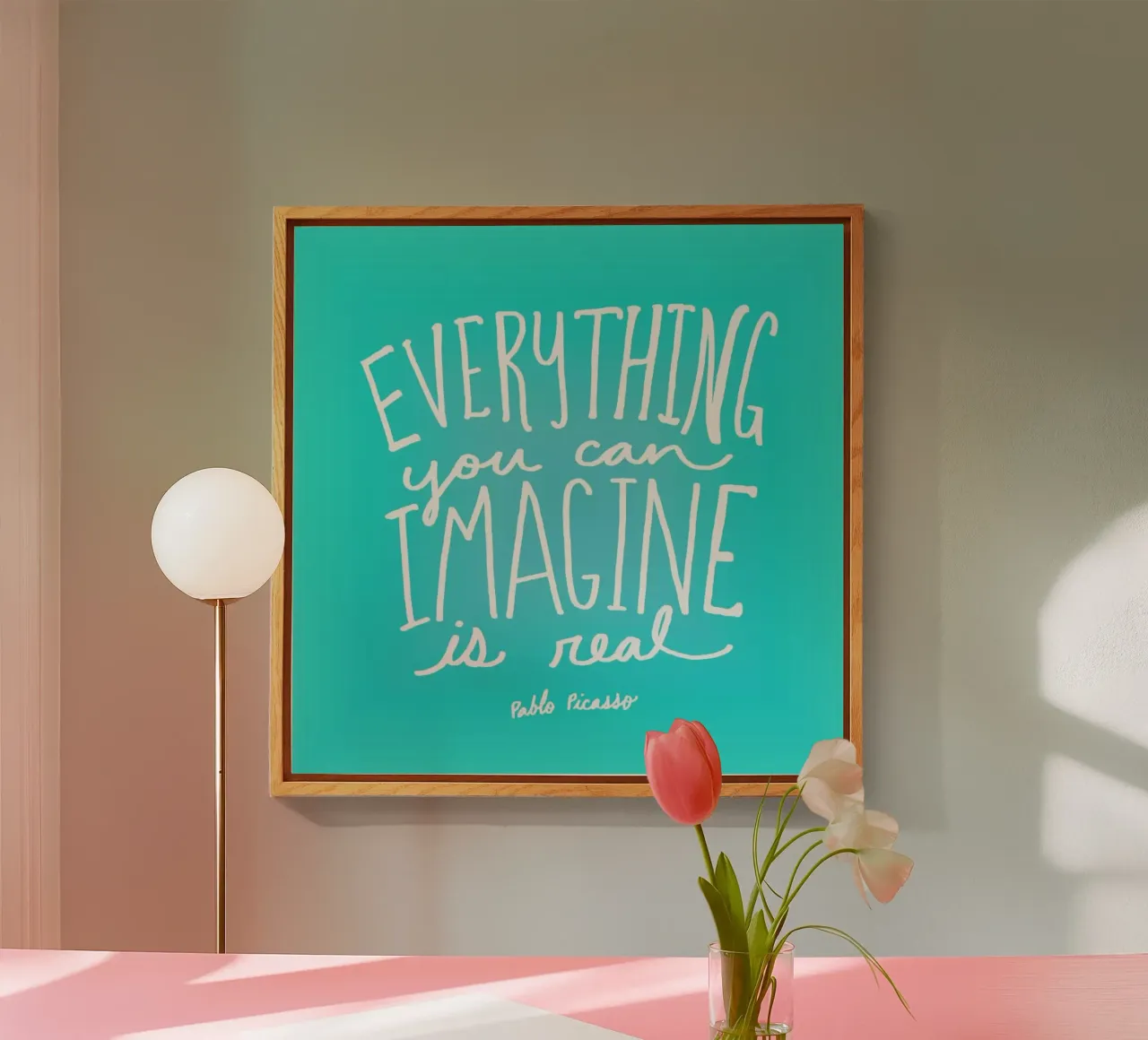 Imagine - Teal plexiglass da Leah Flores