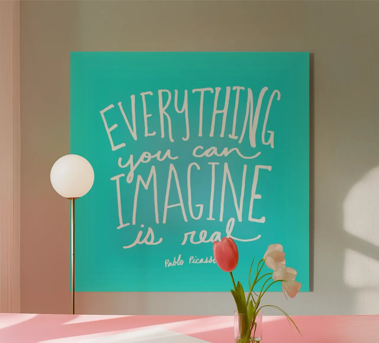 Imagine - Teal plexiglass da Leah Flores