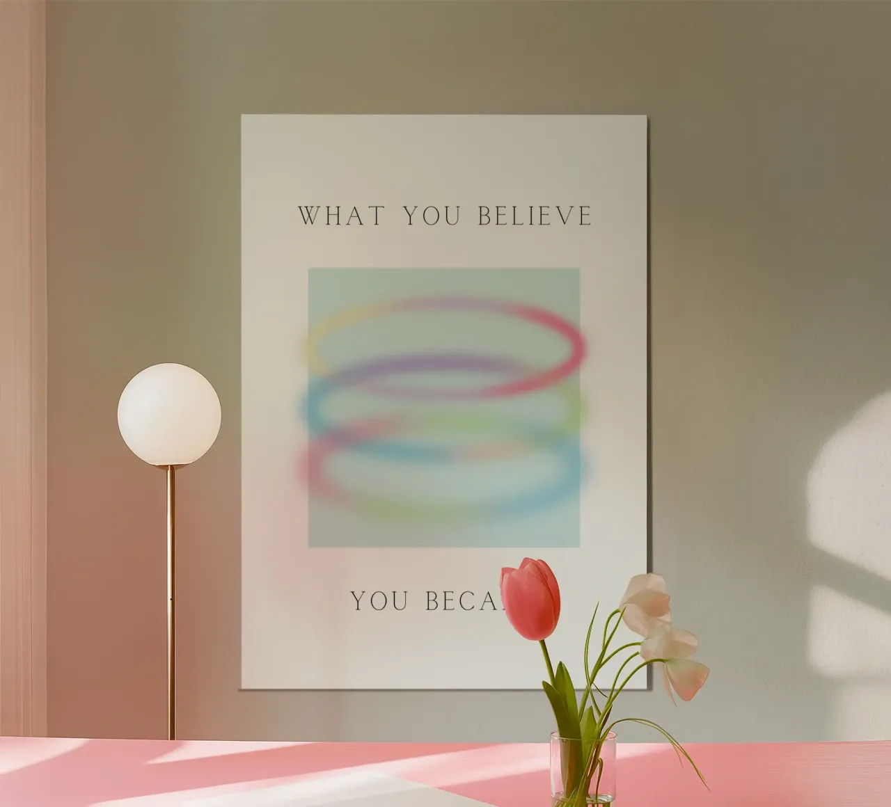 Belief Becomes Being - La confiance te façonne poster de QuooodZ by MooodzArt