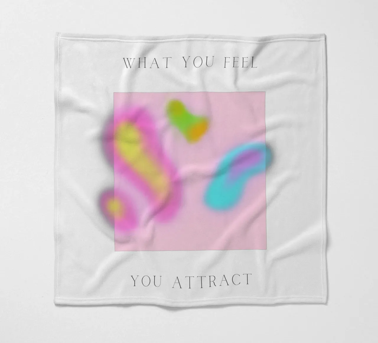 Magnetic Vibes - What you feel comes to you fleece blanket by QuooodZ by MooodzArt