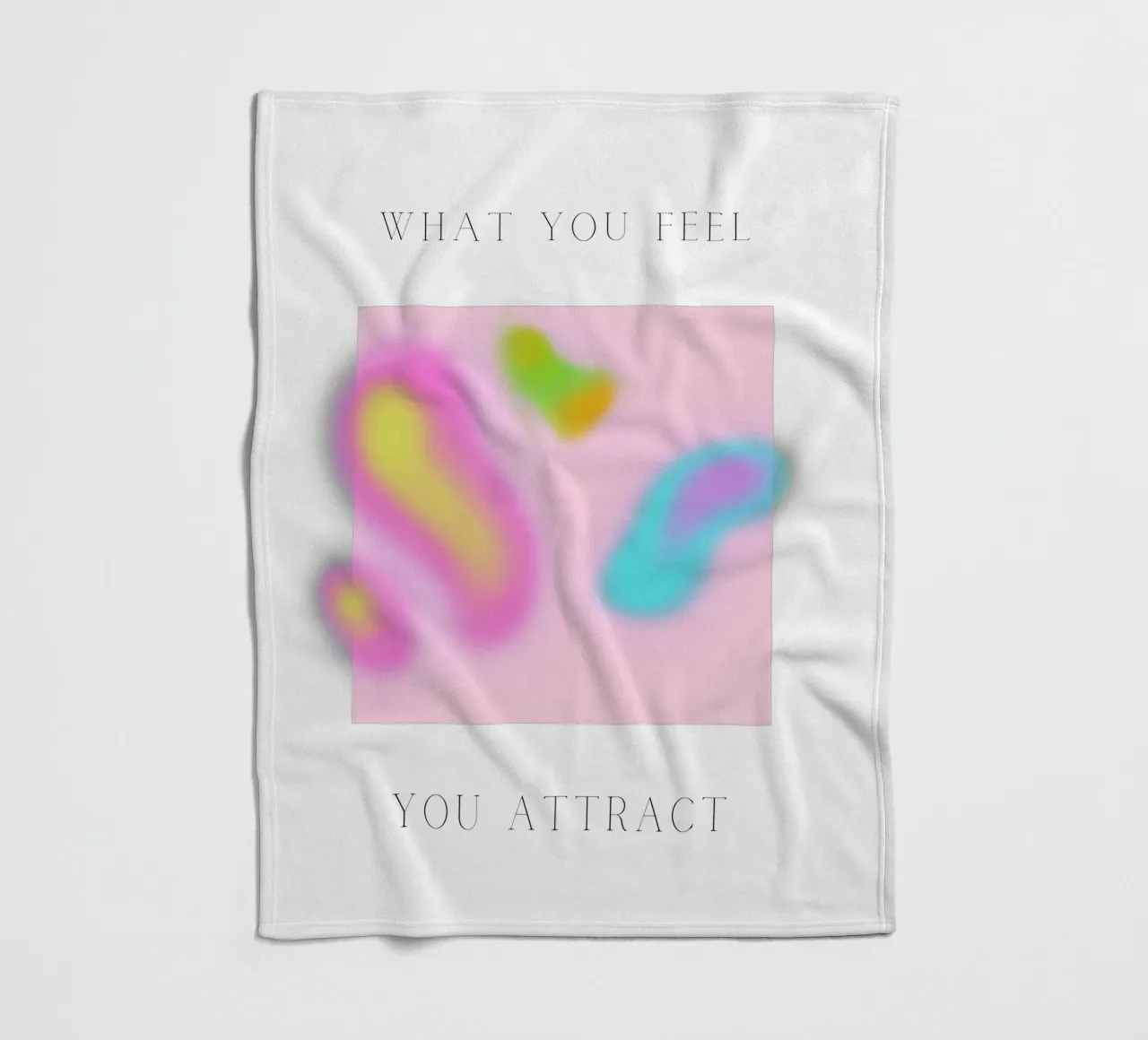 Magnetic Vibes - What you feel comes to you fleece blanket by QuooodZ by MooodzArt