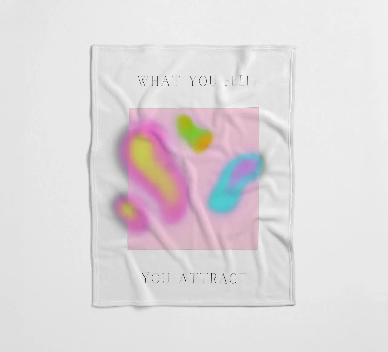 Magnetic Vibes - What you feel comes to you fleece blanket by QuooodZ by MooodzArt