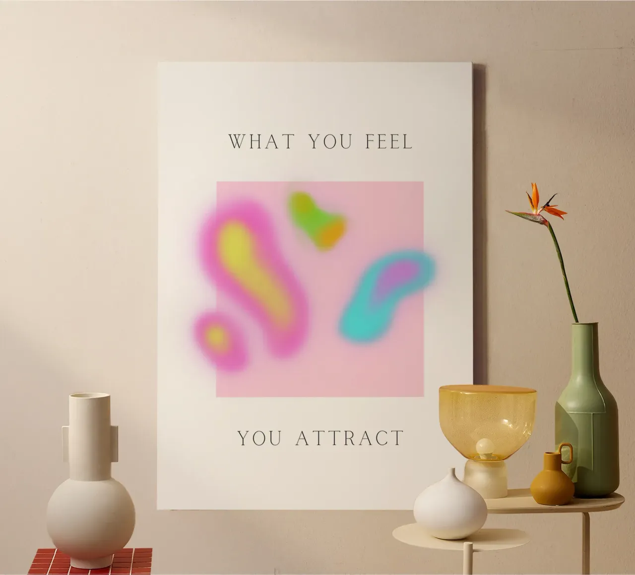 Magnetic Vibes - What you feel comes to you canvas by QuooodZ by MooodzArt
