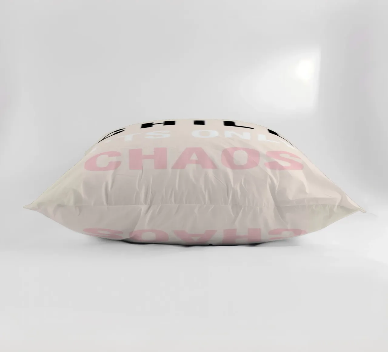 Chill It's Only Chaos decorative cushion by Vasare Nar