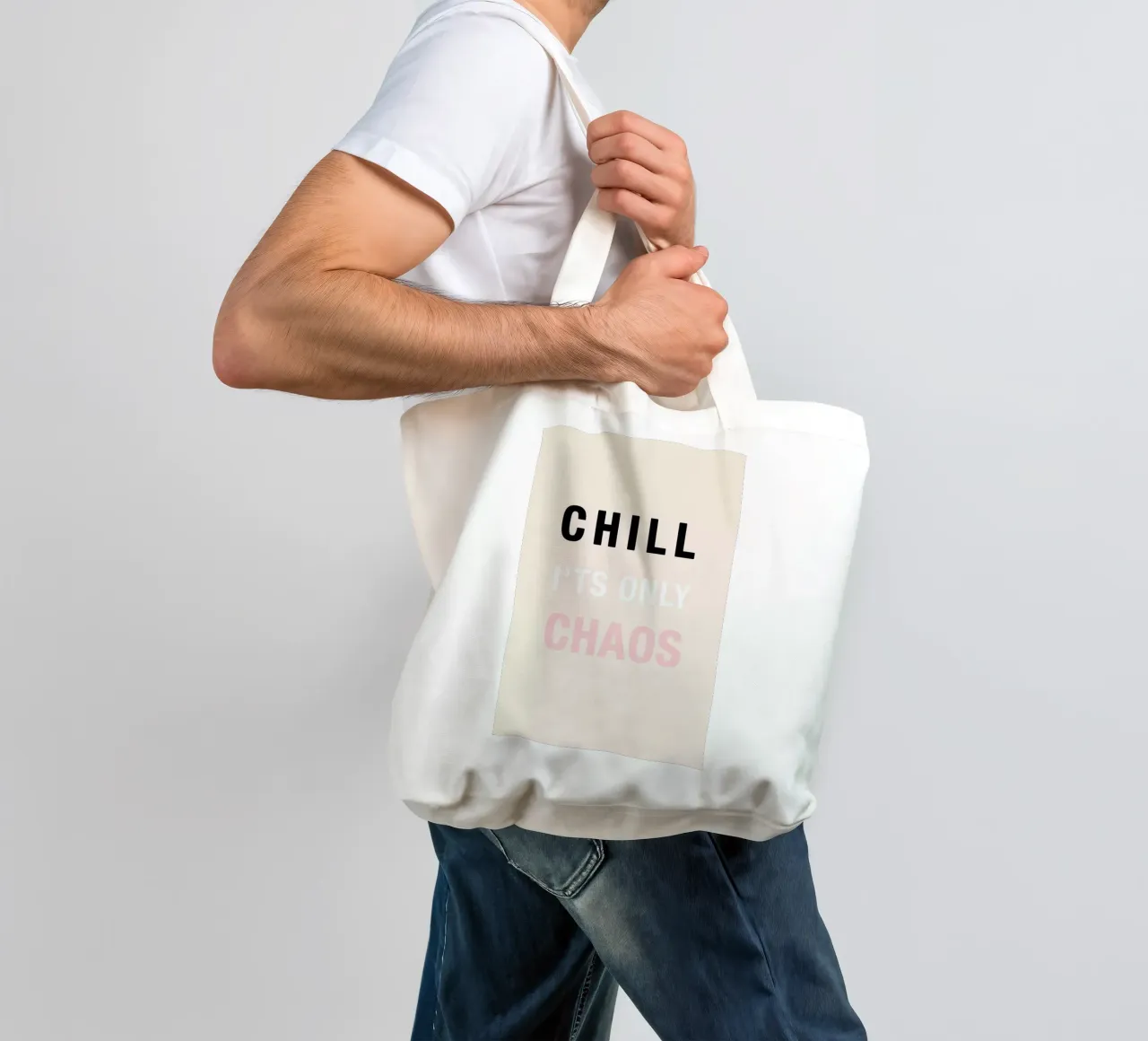 Chill It's Only Chaos borsa in juta da Vasare Nar