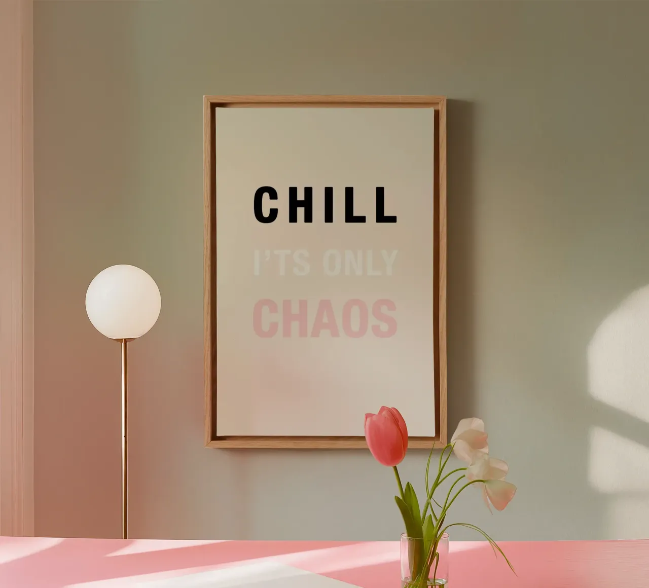 Chill It's Only Chaos tela con Cornice a cassetta da Vasare Nar