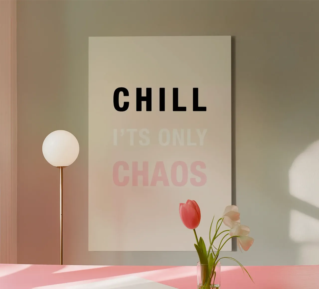 Chill It's Only Chaos tela con Cornice a cassetta da Vasare Nar