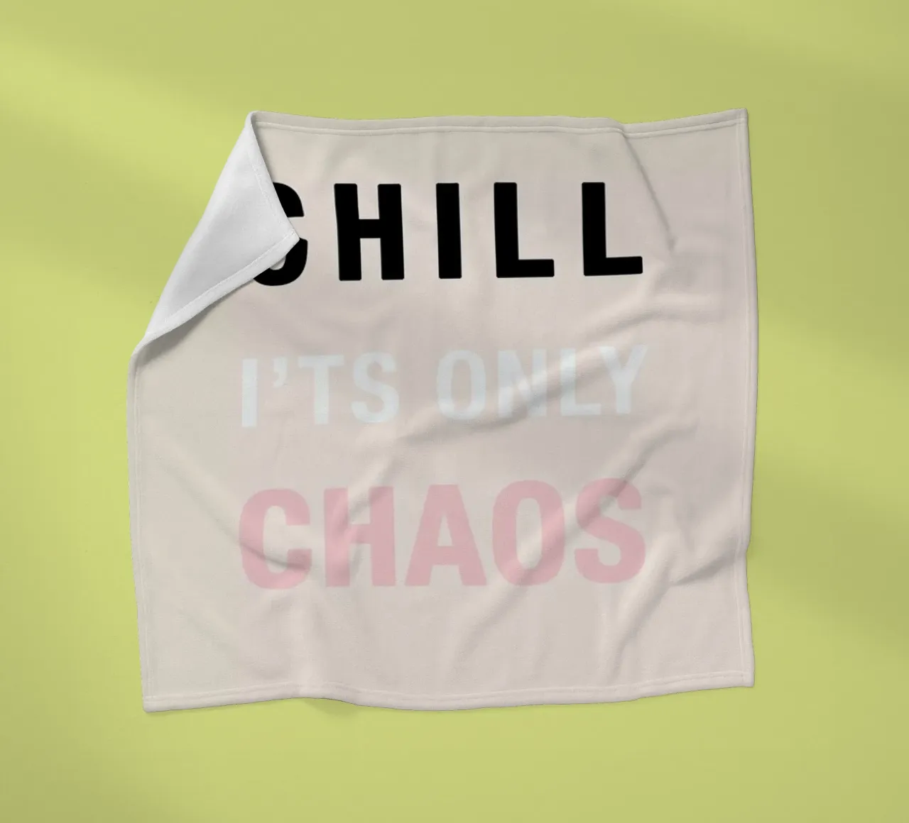 Chill It's Only Chaos fleece blanket by Vasare Nar