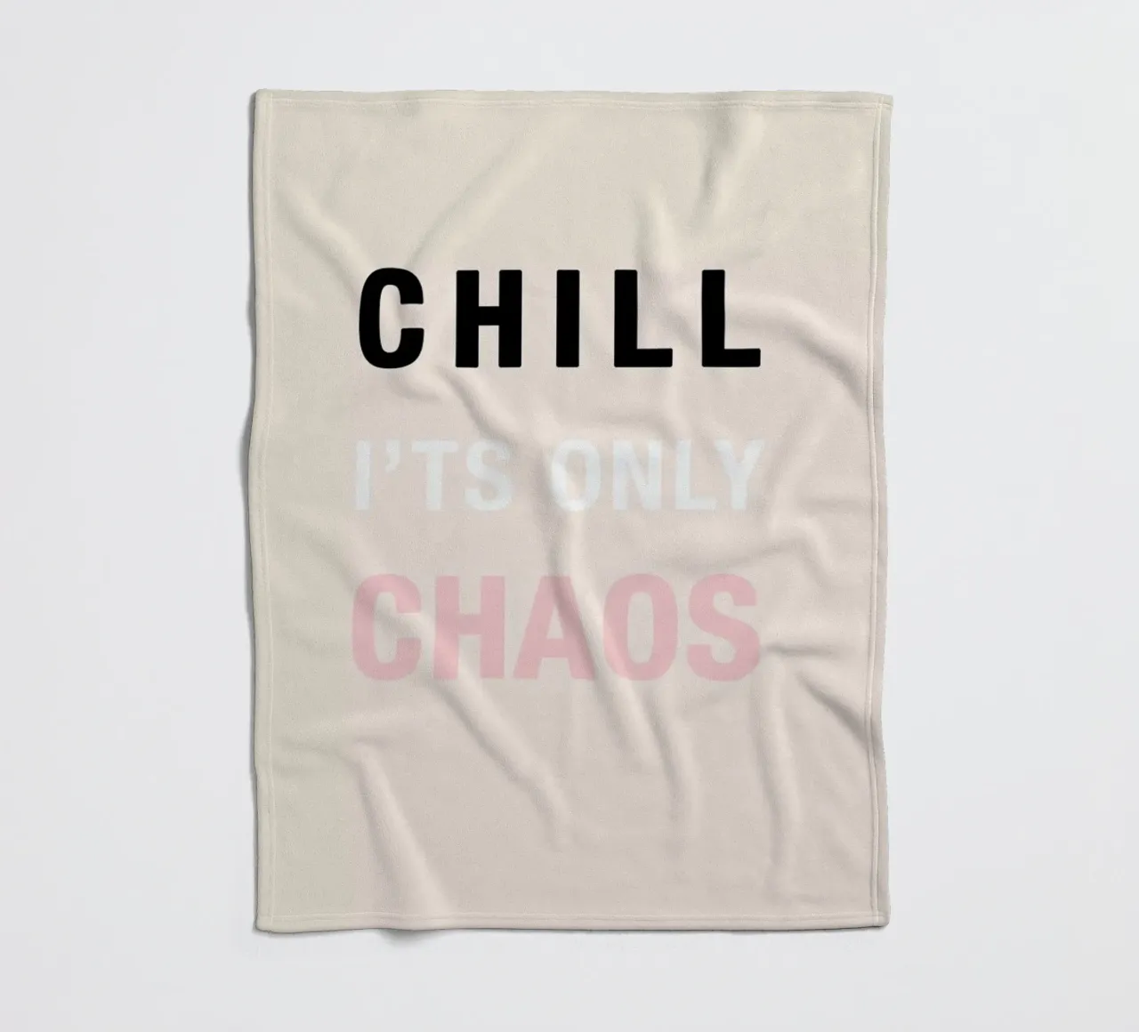 Chill It's Only Chaos fleece blanket by Vasare Nar
