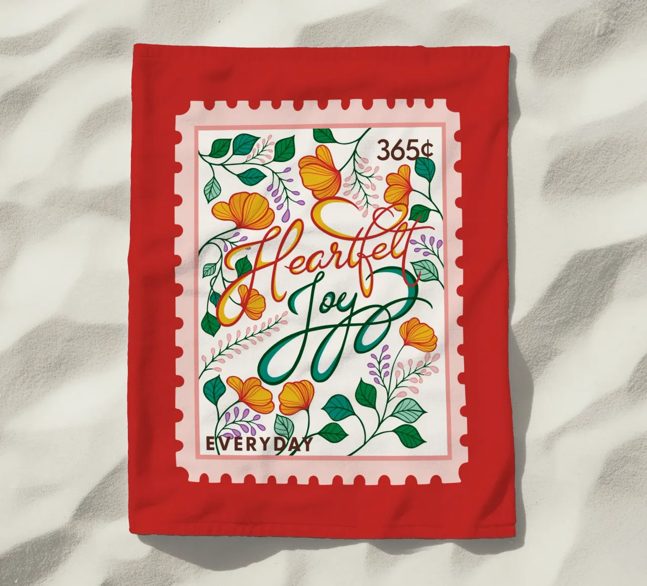 Heartfelt Joy - 365 Days collection beach towel by easternspringco