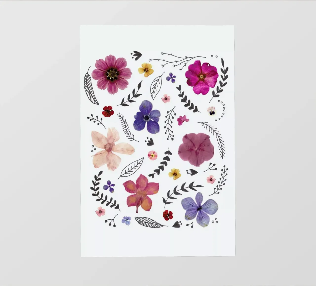 Pressed Flowers 03 telo in pvc da Miles of Light
