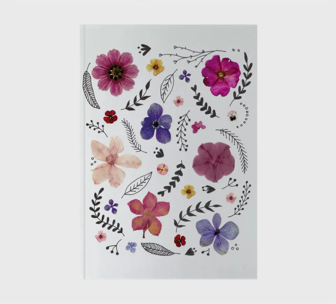 Pressed Flowers 03 notebook by Miles of Light