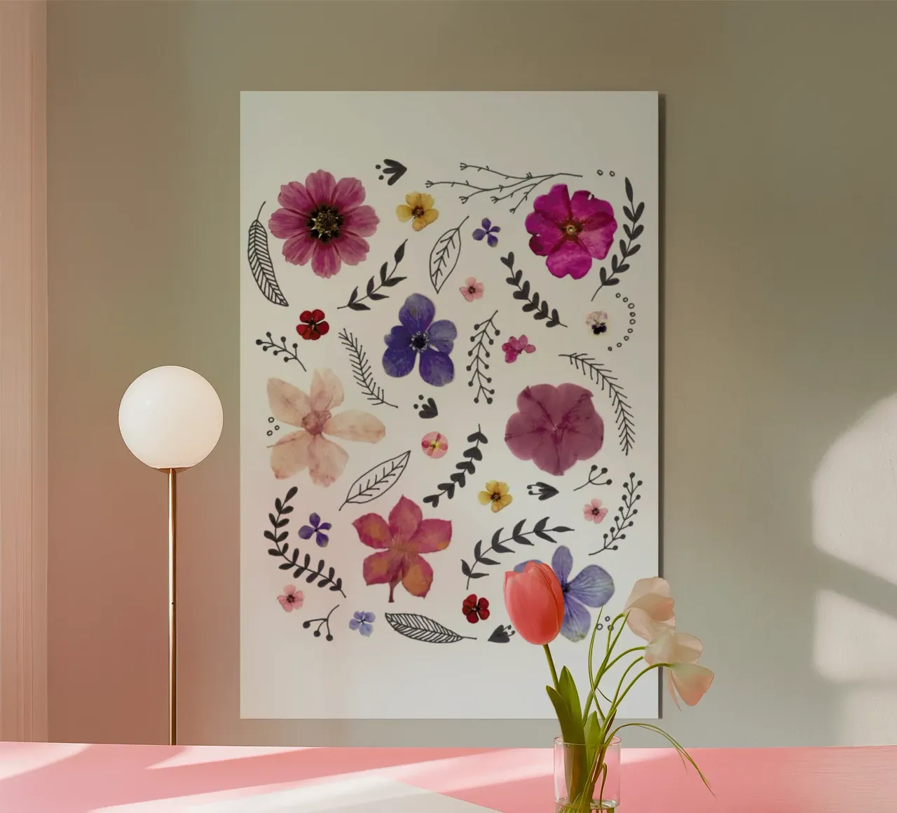 Pressed Flowers 03 alu-dibond by Miles of Light