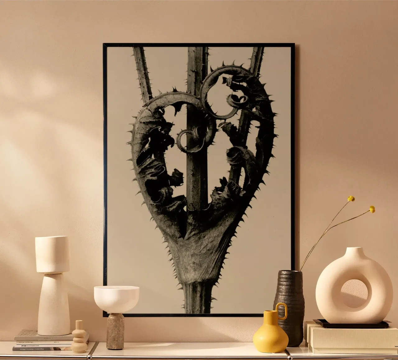 Dipsacus Laciniatus - Karl Blossfeldt poster con telaio in plastica da Artokoloro Quint Lox Ltd
