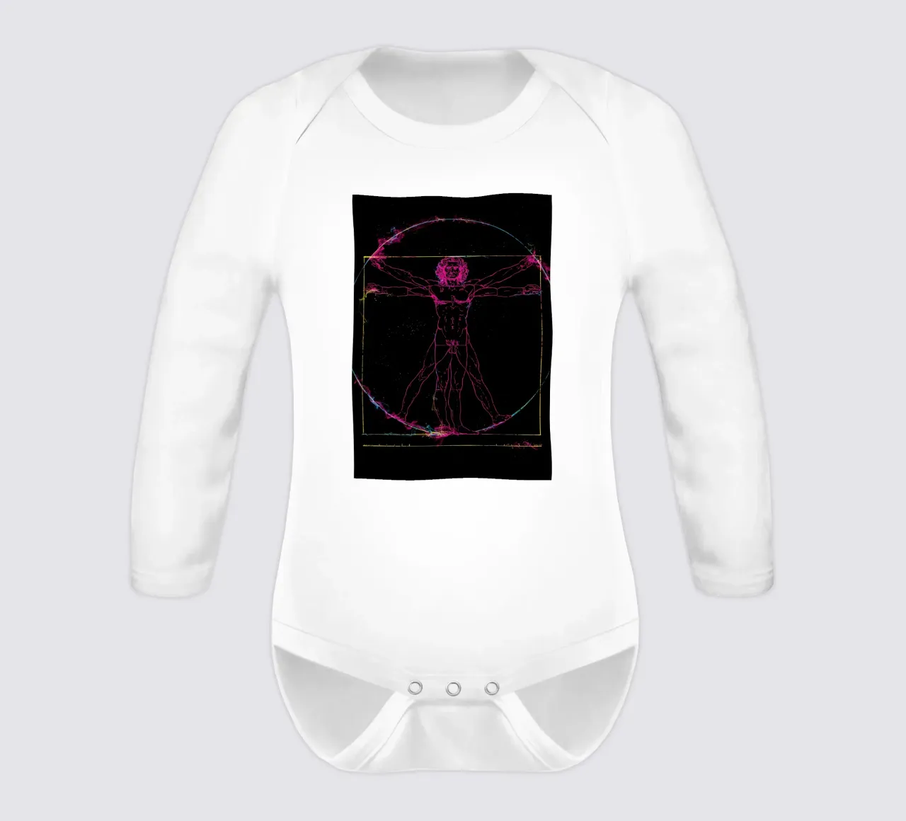 Vitruvian Man body neonato maniche lunghe da nabakumov
