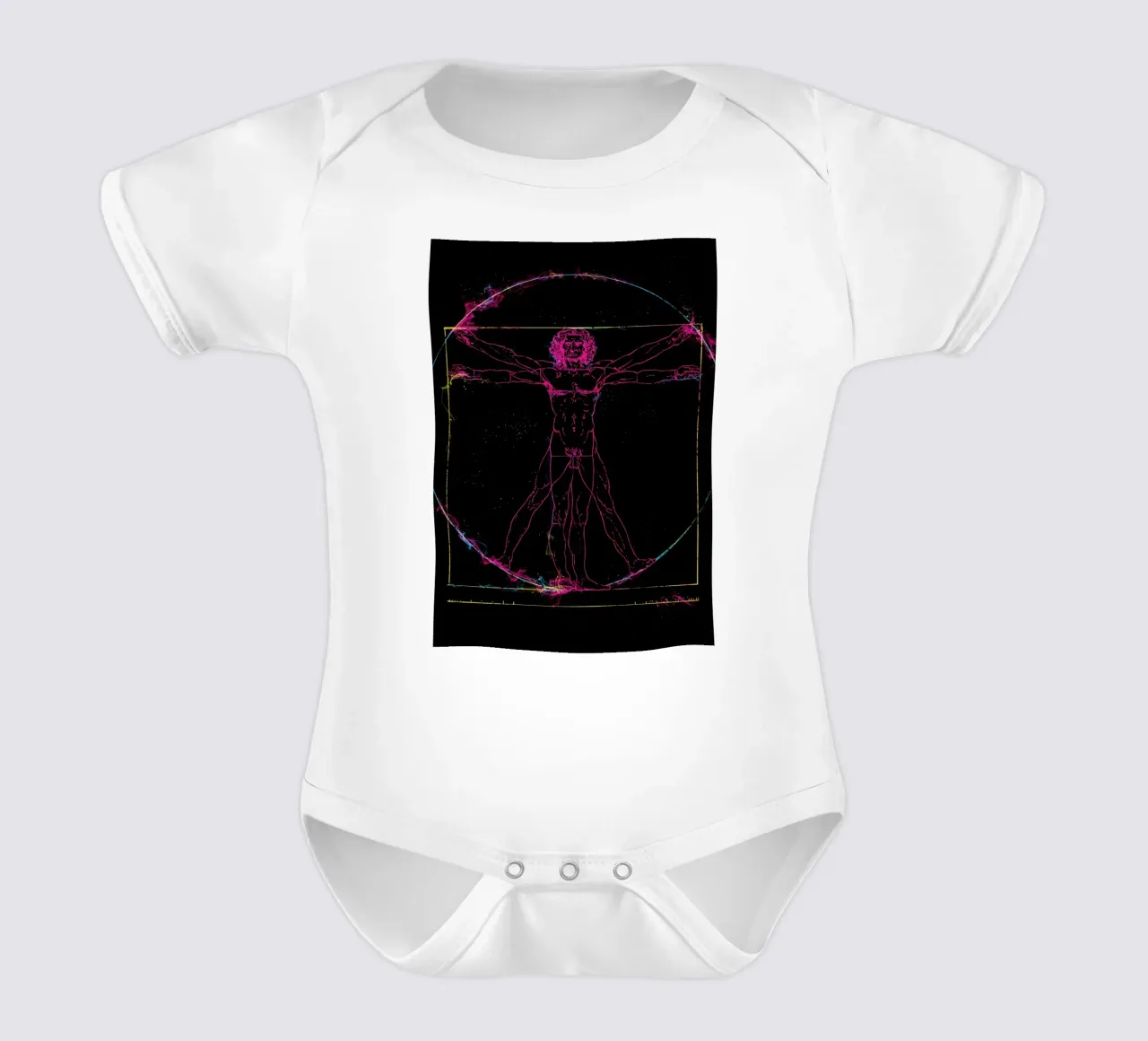 Vitruvian Man body neonato maniche corte da nabakumov