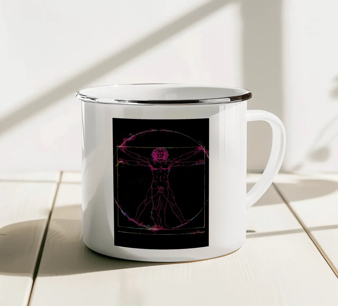 Vitruvian Man tazza in smalto da nabakumov