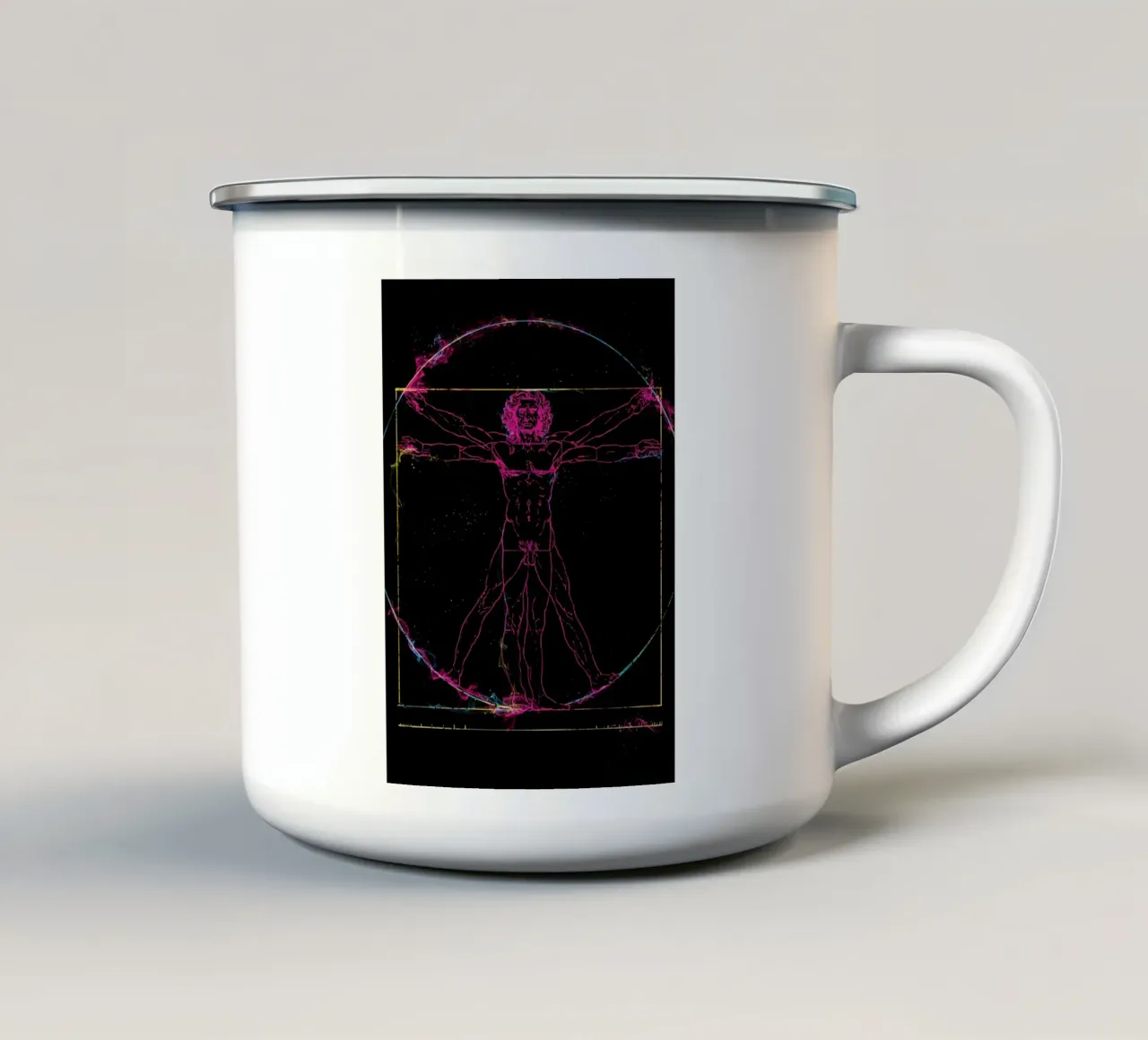 Vitruvian Man tazza in smalto da nabakumov