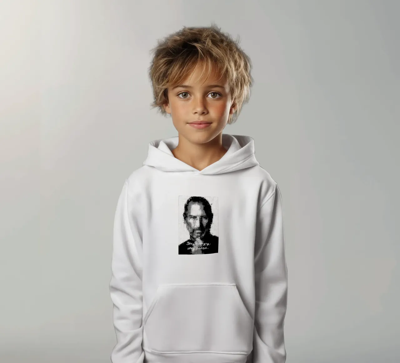 Steve Jobs Quote kids hoodie by nabakumov