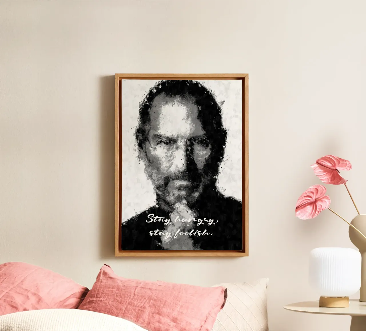 Steve Jobs Quote tela con Cornice a cassetta da nabakumov