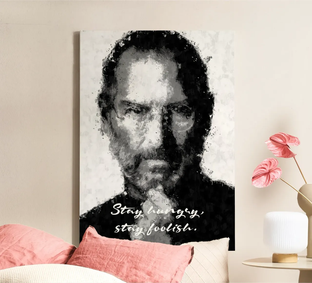 Steve Jobs Quote tela con Cornice a cassetta da nabakumov