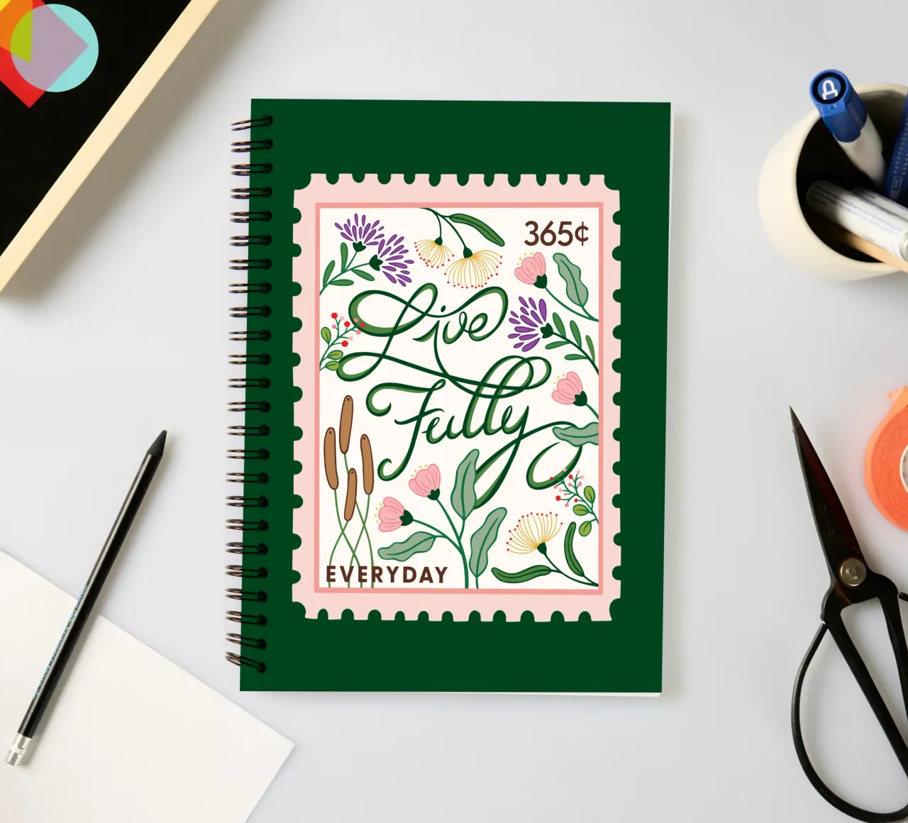 Live fully - 365 Days collection spiral notebook by easternspringco