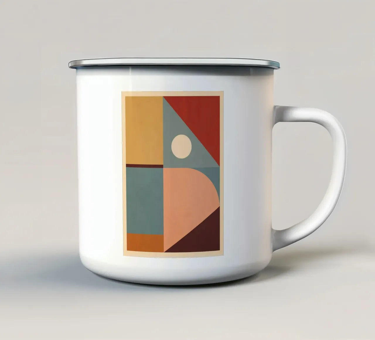 Forme geometriche astratte 42 tazza in smalto da Gaite