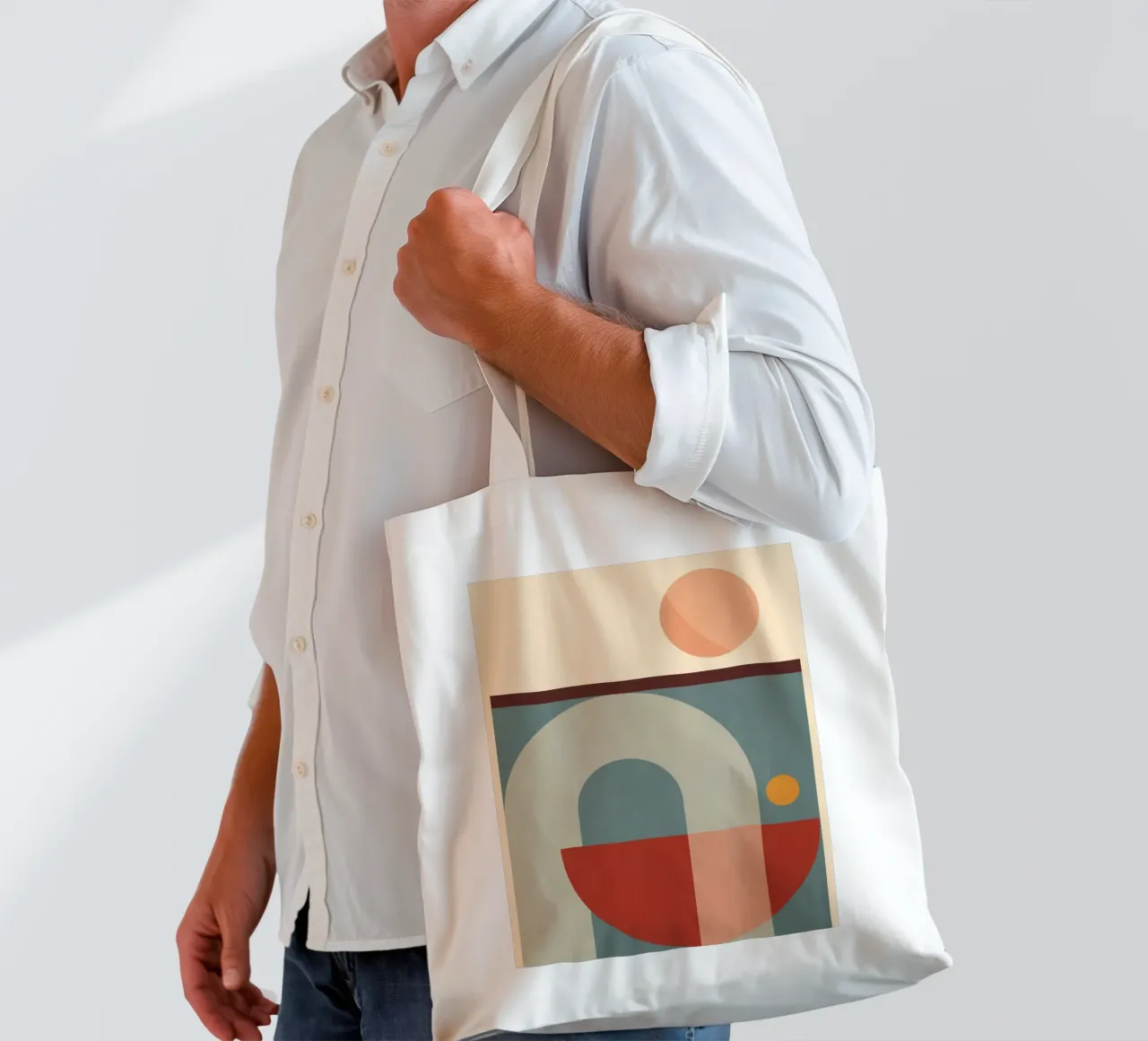Forme geometriche astratte 43 borsa in juta da Gaite