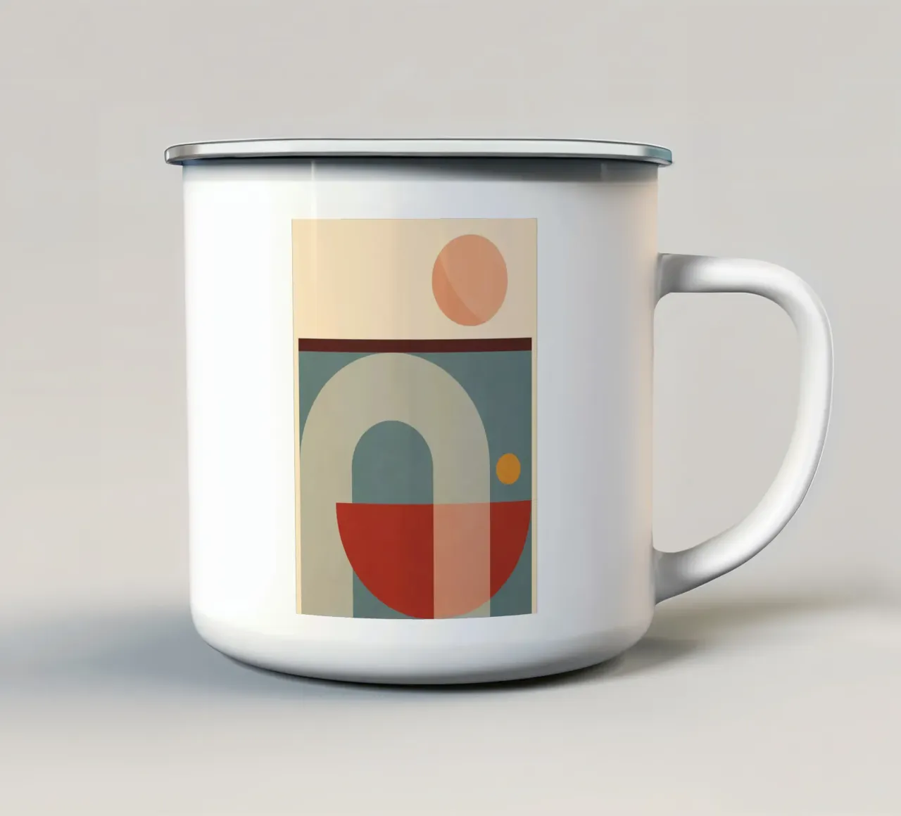 Forme geometriche astratte 43 tazza in smalto da Gaite