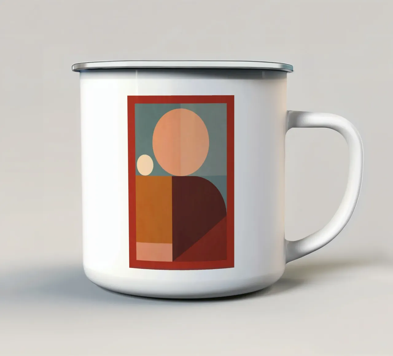Formas geométricas abstractas 44 taza de esmalte de Gaite