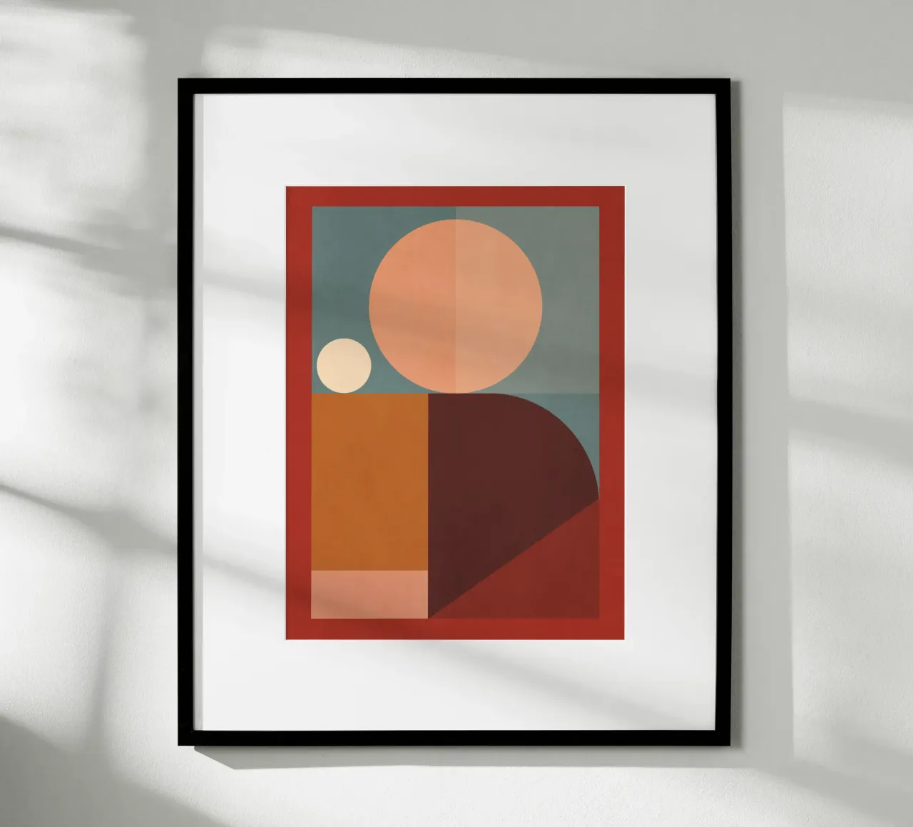 Forme geometriche astratte 44 poster con telaio in alluminio da Gaite