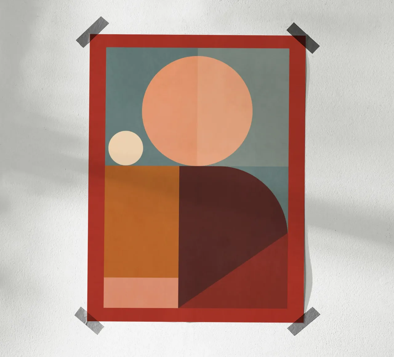 Forme geometriche astratte 44 poster con telaio in alluminio da Gaite
