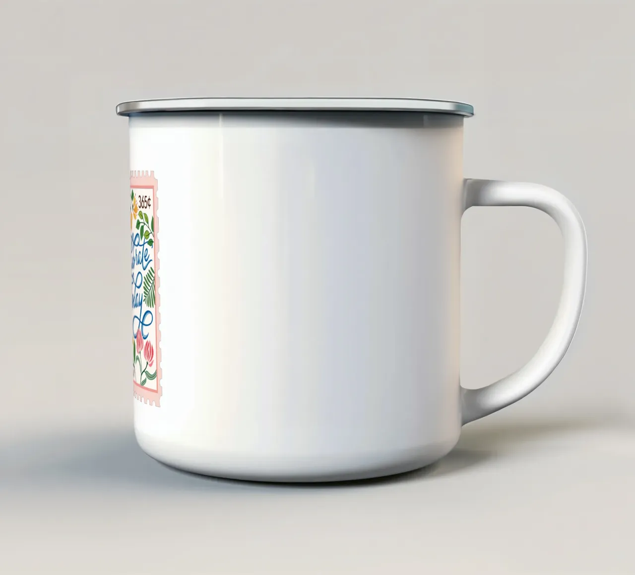 Vier vandaag - 365 dagen collectie emaille mok van easternspringco
