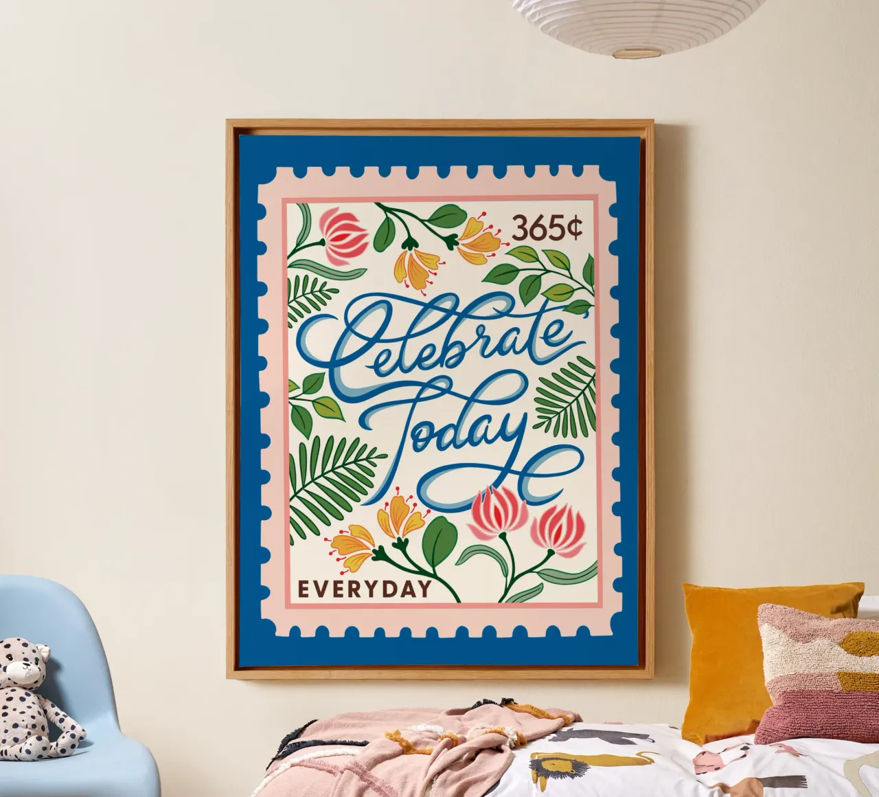 Vier vandaag - 365 dagen collectie canvas met Baklijst van easternspringco