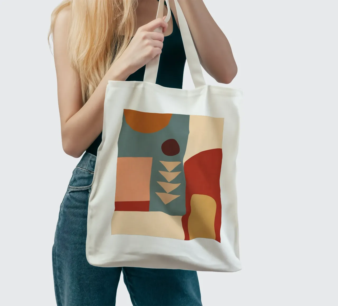 Forme geometriche astratte 45 borsa in juta da Gaite