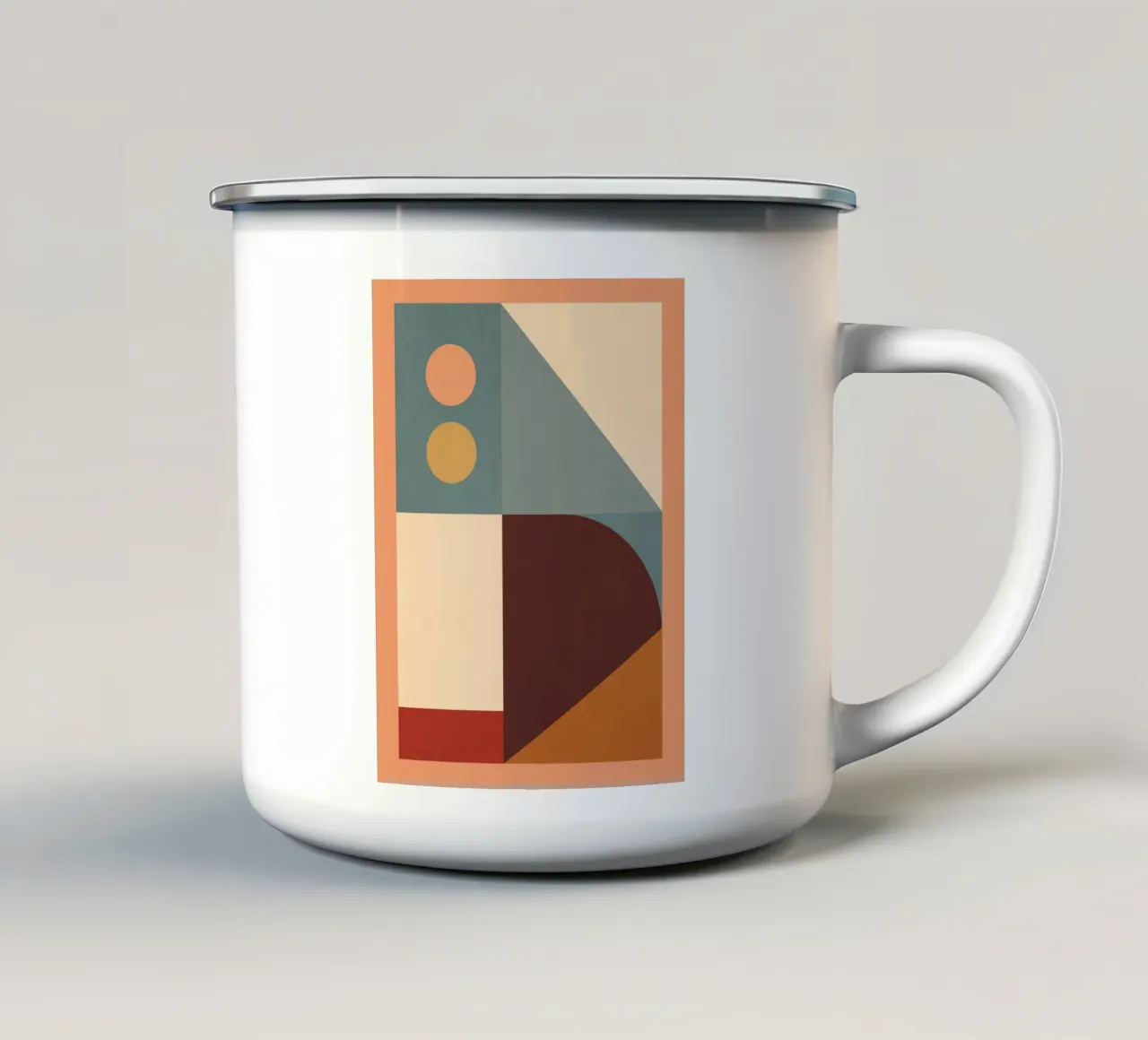 Forme geometriche astratte 47 tazza in smalto da Gaite