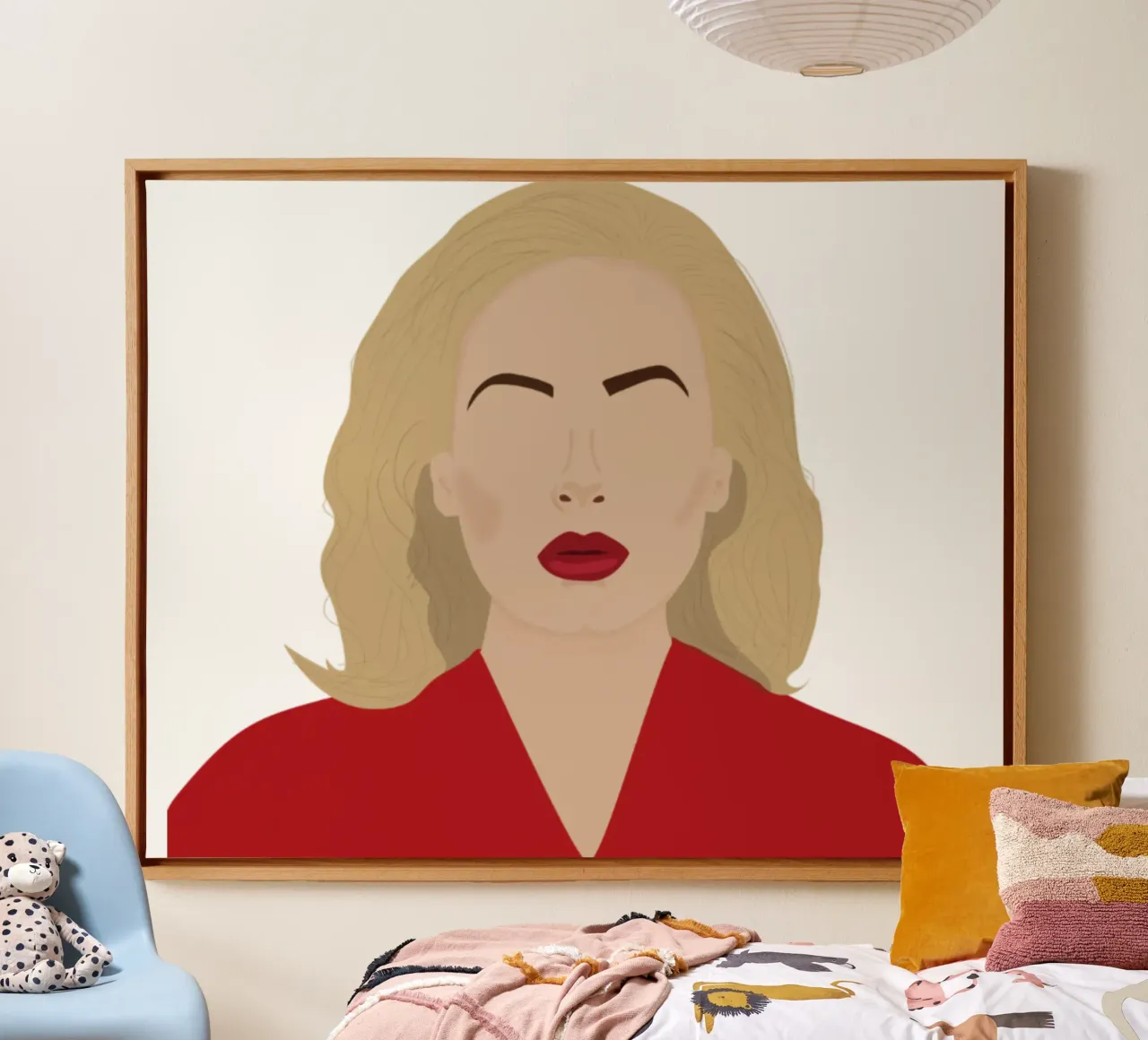 Hello - Adele canvas with Floater frame by Tara Bergener