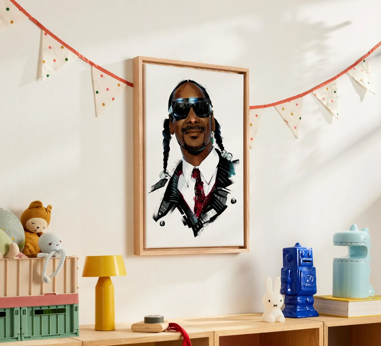 Snoop Doog tela con Cornice a cassetta da nabakumov
