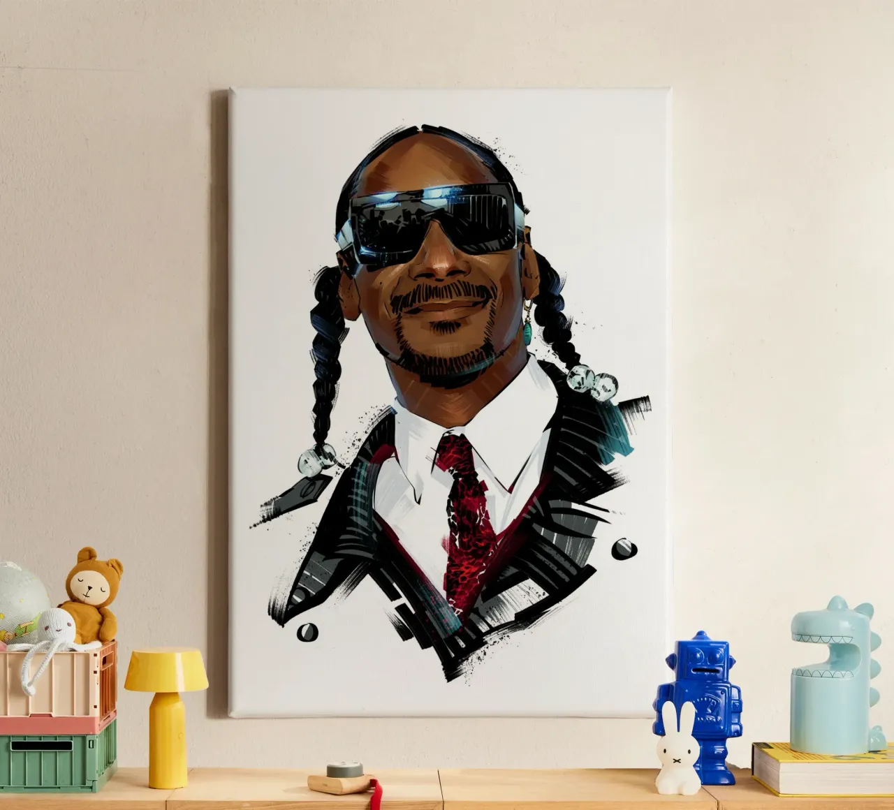 Snoop Doog tela con Cornice a cassetta da nabakumov