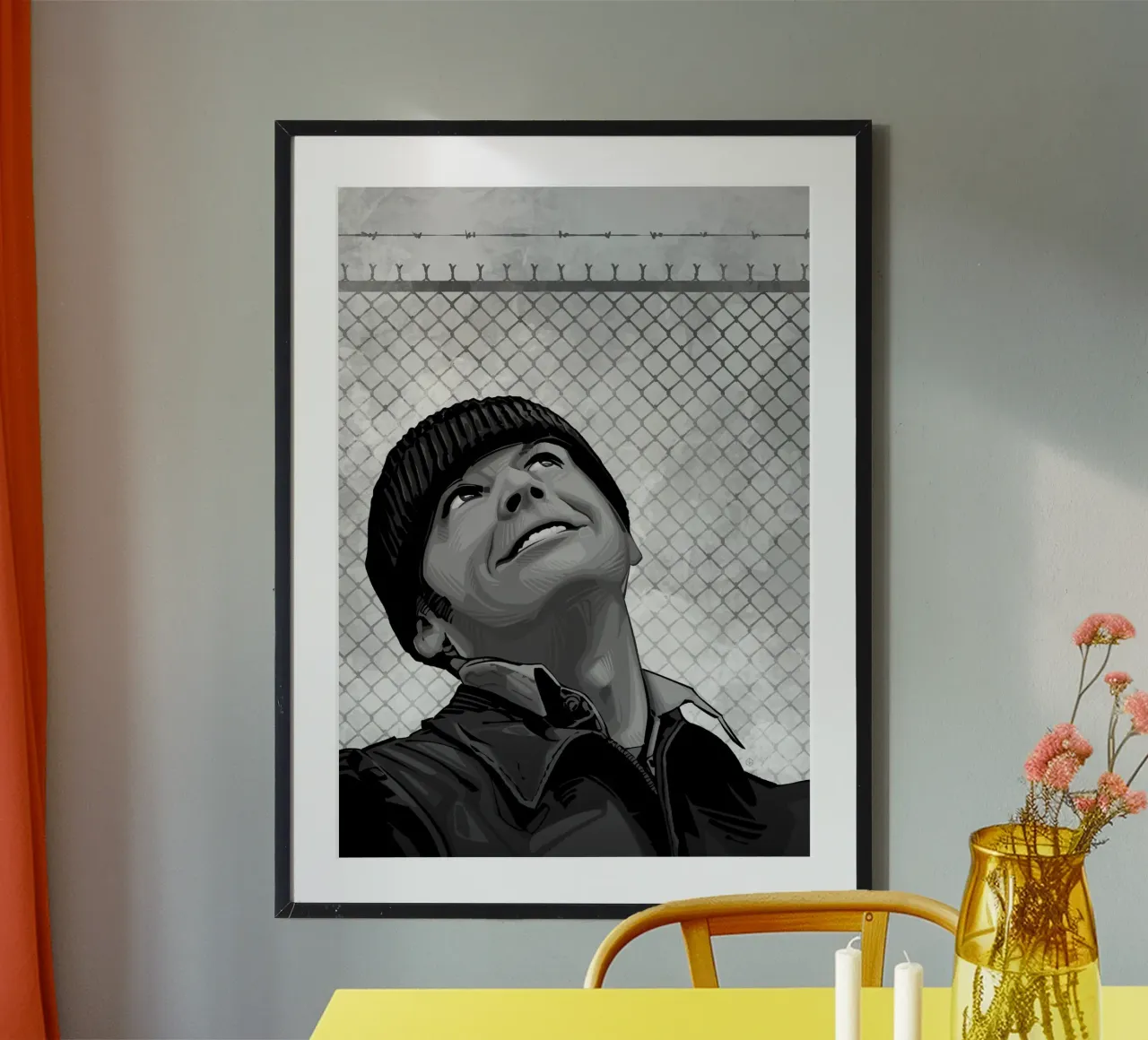 One Flew poster con telaio in legno da nabakumov