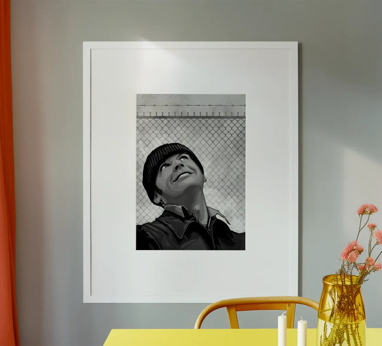 One Flew poster con telaio in legno da nabakumov