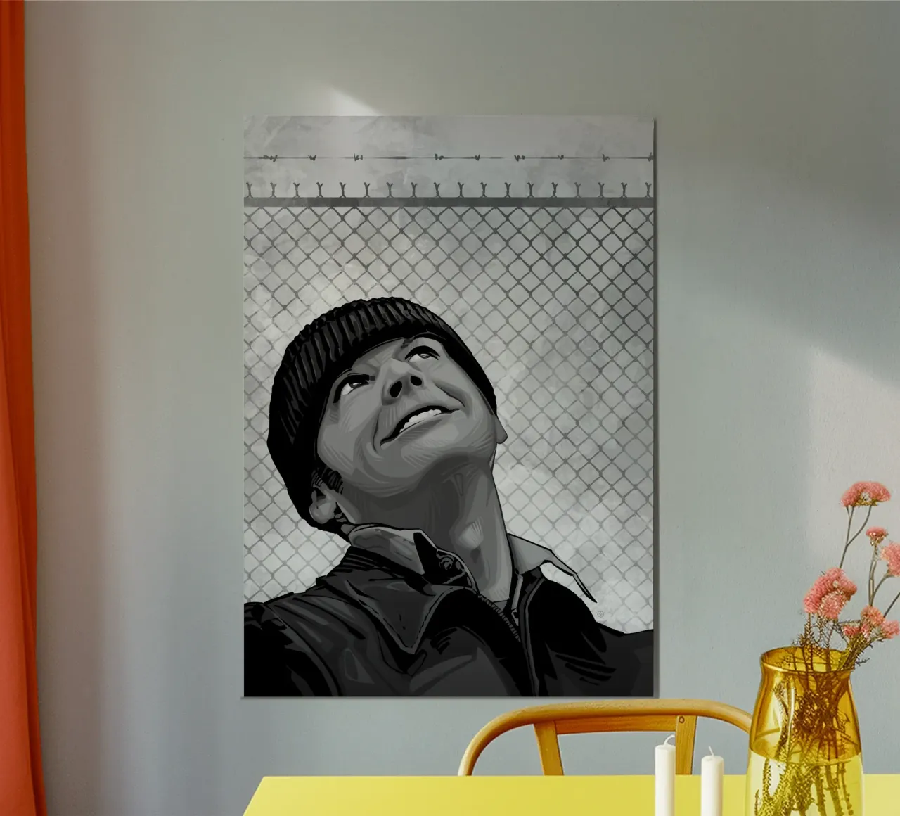 One Flew poster con telaio in legno da nabakumov
