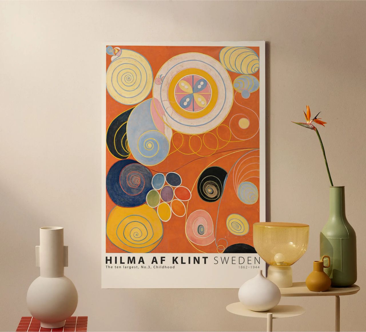 Hilma AF Klint - The ten largest No. 3 Childhood canvas by Old Masters