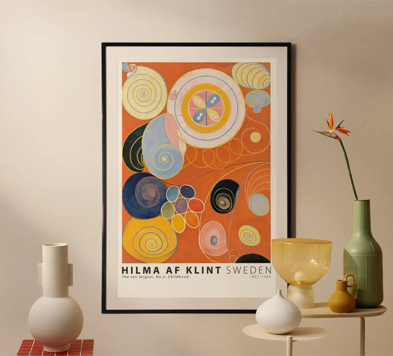 Hilma AF Klint - I dieci più grandi n. 3 Infanzia poster con telaio in alluminio da Old Masters