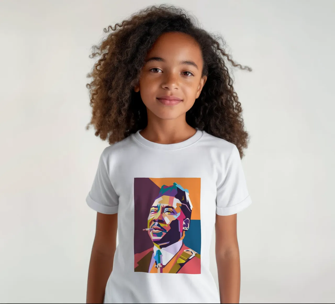 Ritratto pop art di Mudy Waters t-shirt bambini da Hantamrata